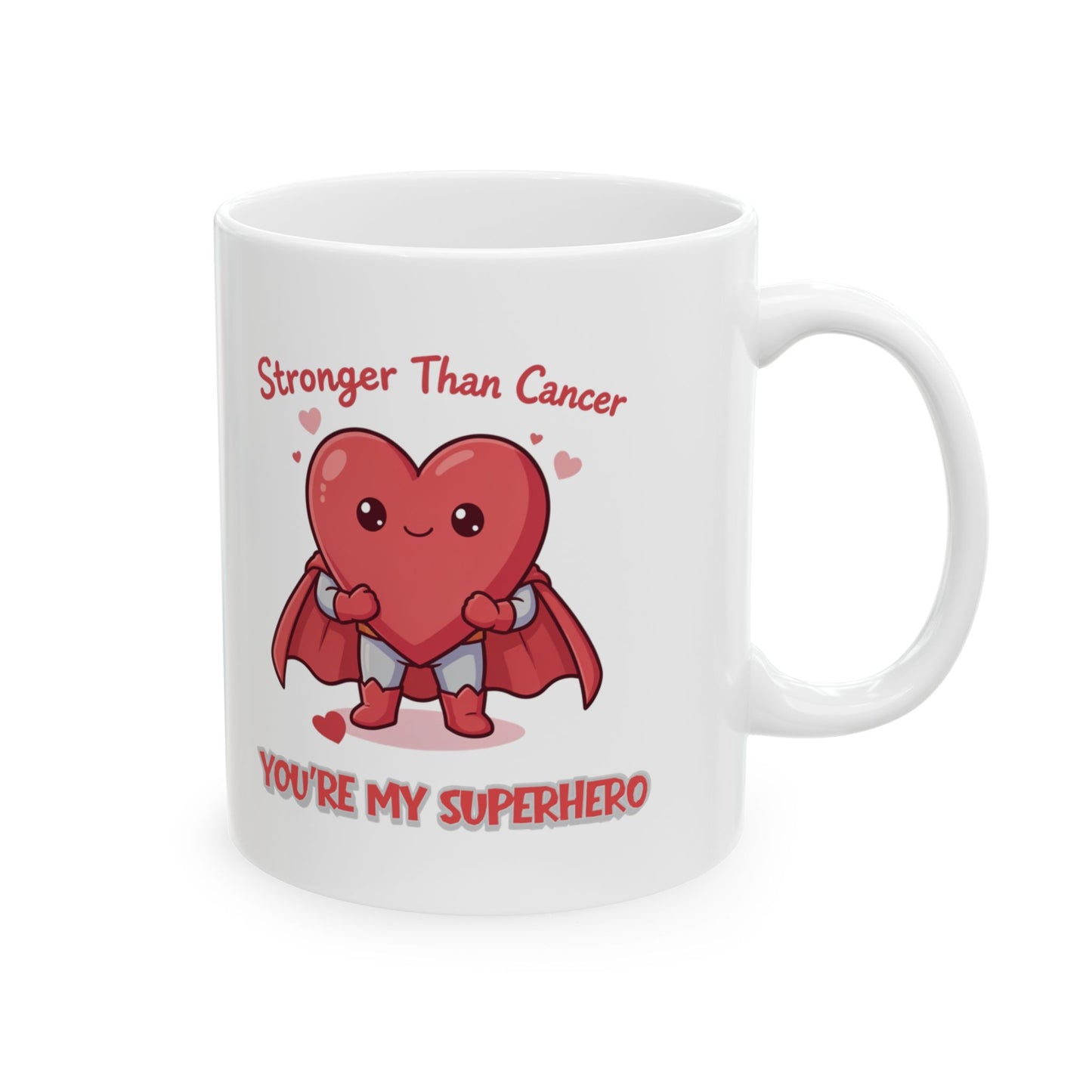 Stronger Than Cancer Mug – Superhero Cancer Support Gift for Survivors & Loved Ones