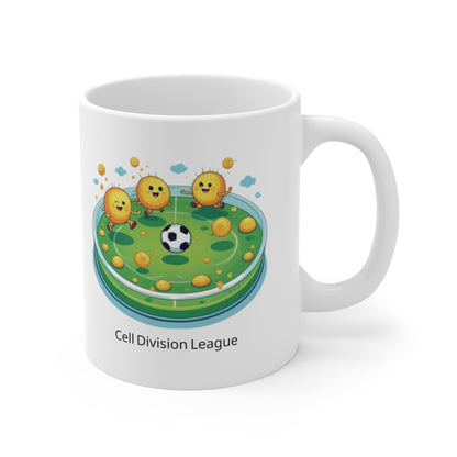 Cell Culture Football Mug – Playful Cell Division Design for Science Lovers