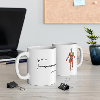 Healthy Mind Healthy Body Mug – “Mens Sana in Corpore Sano” Coffee Cup