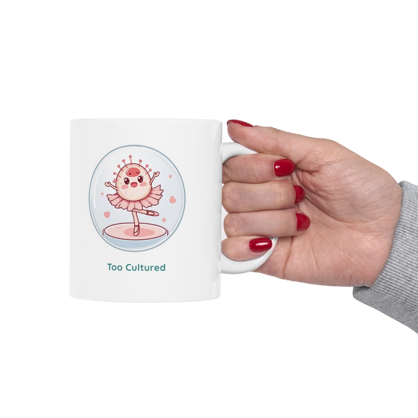 “Too Cultured” Funny Biology Mug | Cell Culture Gift