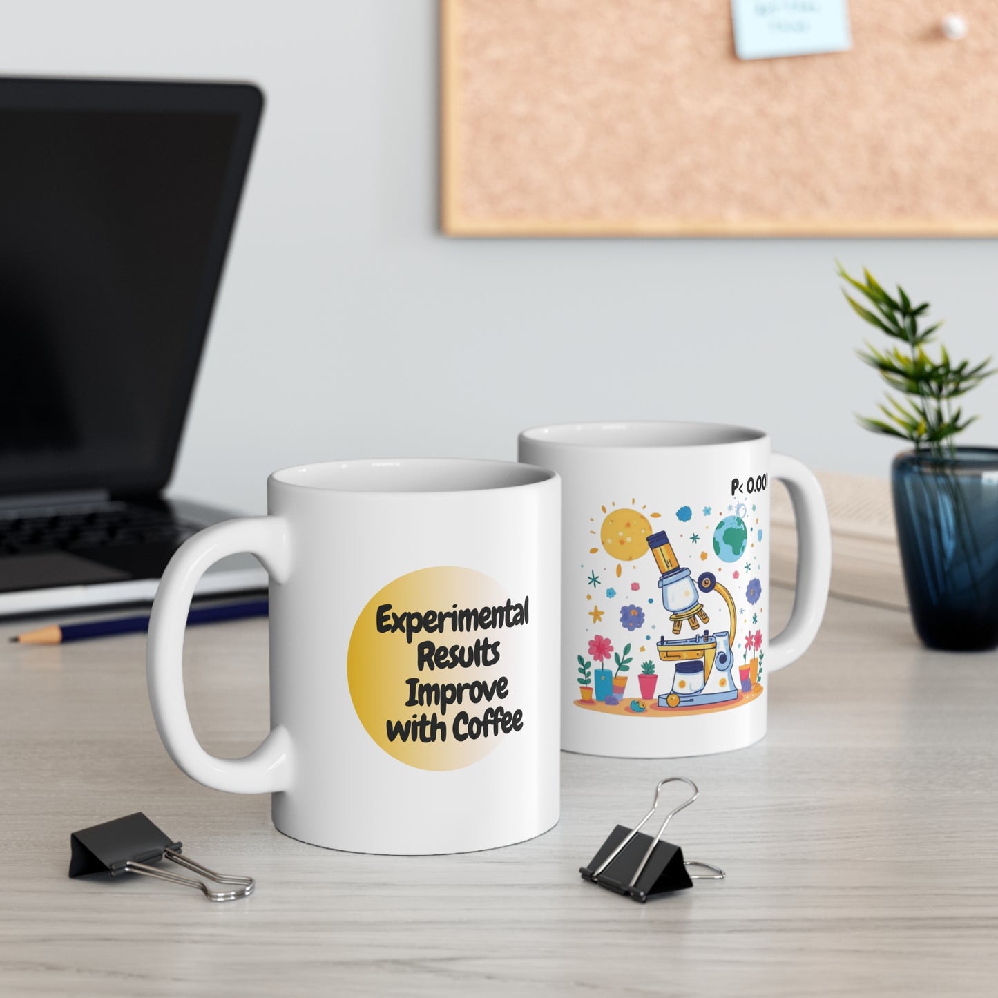 P < 0.001 Experiment Mug – Coffee Powered Science Design