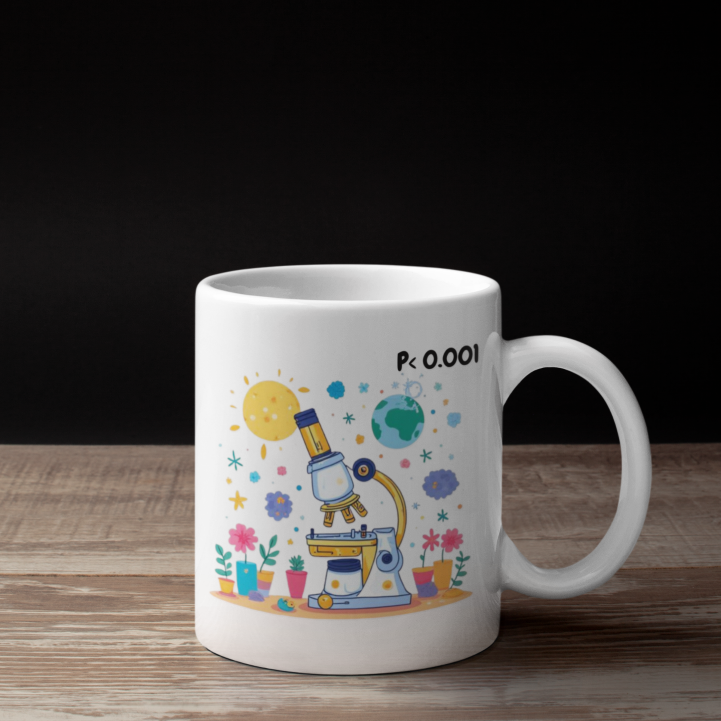 P < 0.001 Experiment Mug – Coffee Powered Science Design