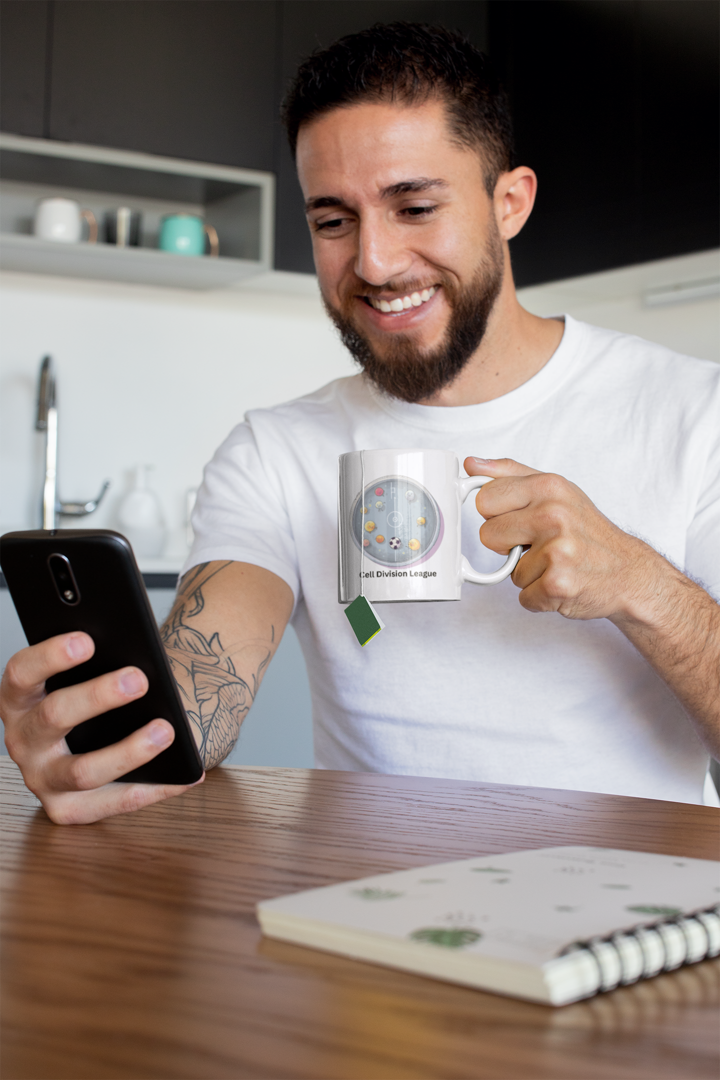 Cell Division League Mug – Biology Soccer Petri Dish Design