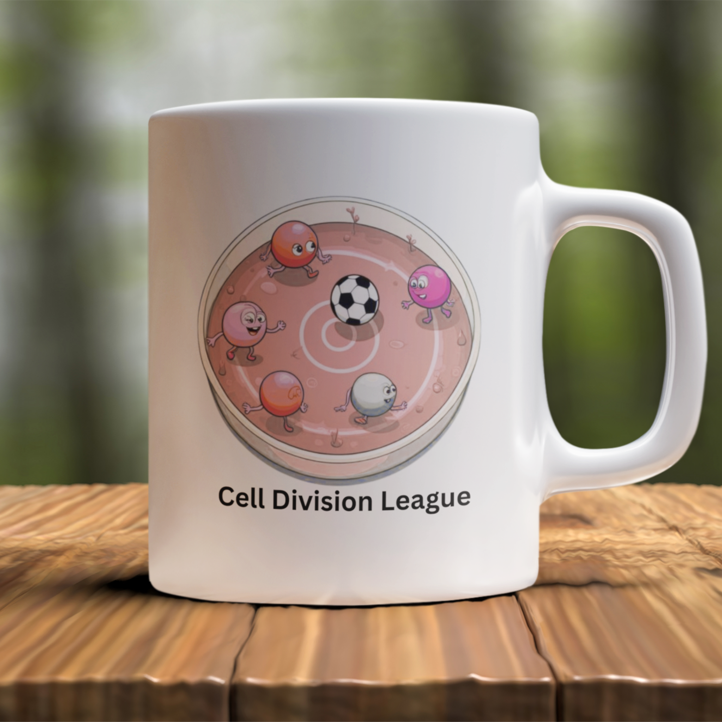 Cell Division League Mug – Biology Soccer Petri Dish