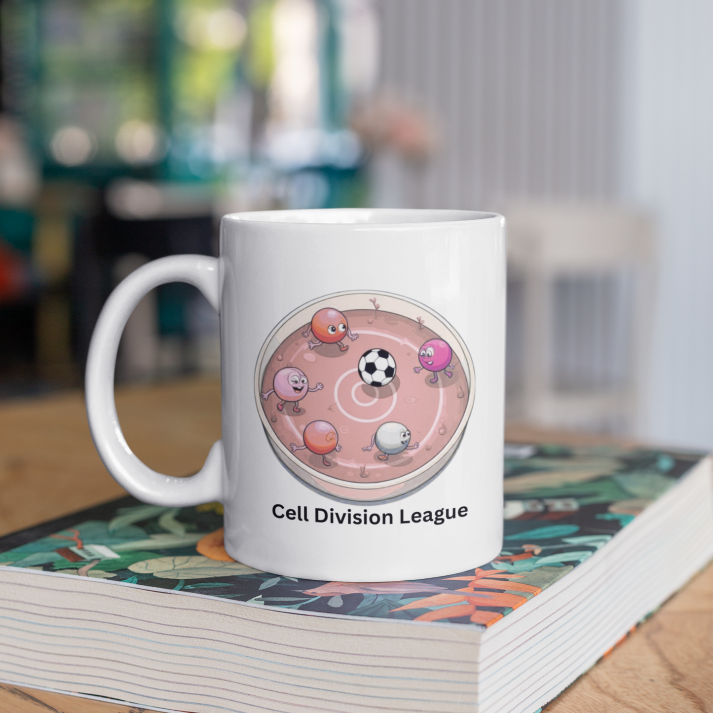 Cell Division League Mug – Biology Soccer Petri Dish