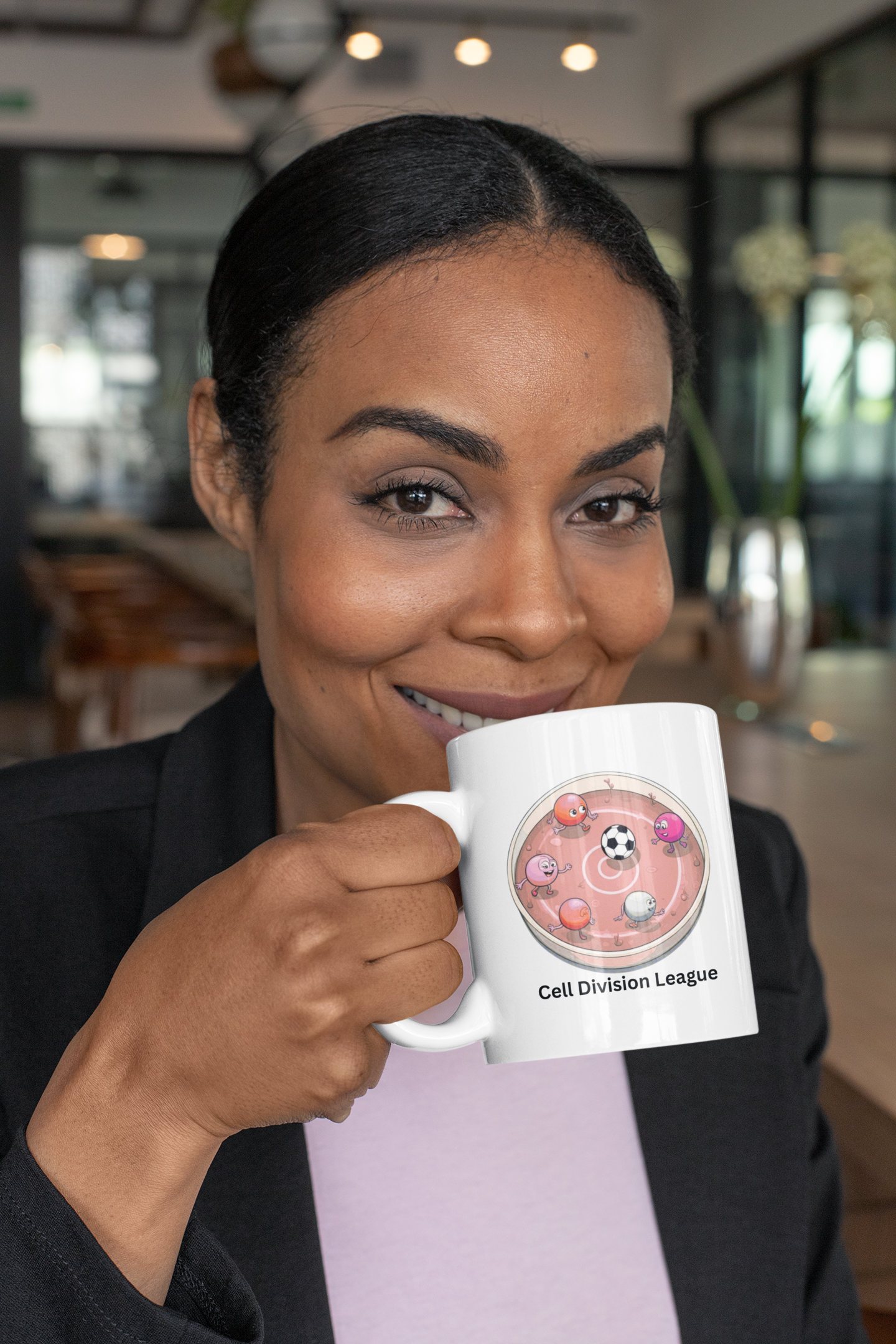Cell Division League Mug – Biology Soccer Petri Dish