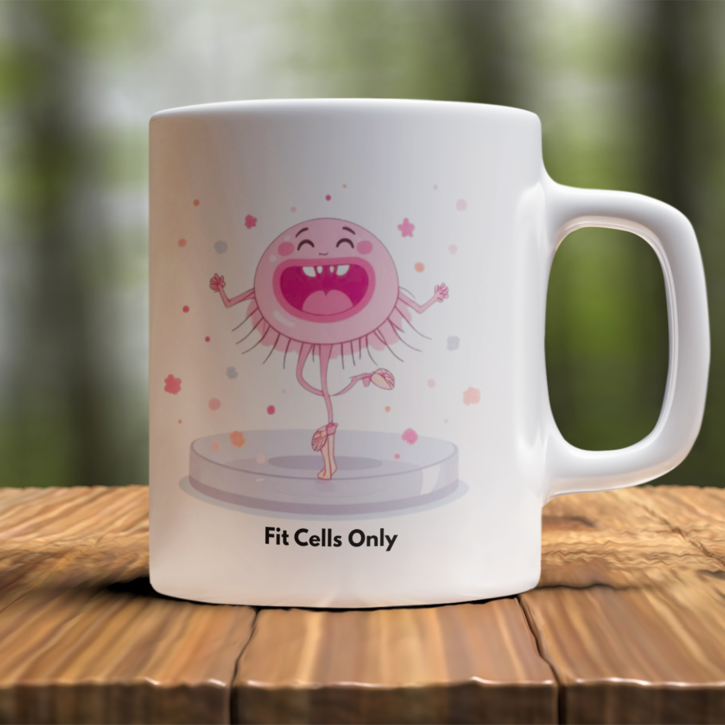 Ballerina Fit Cells - Cute Biology Petri Dish Coffee Cup