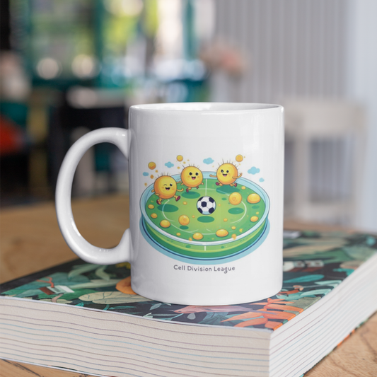 Happy Cells Plays Football Mug
