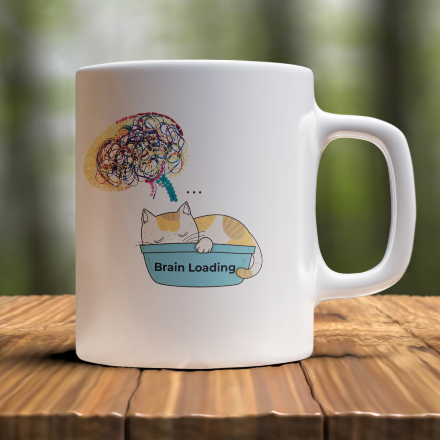Brain Loading Mug – Neuroscience Cat Coffee Mug