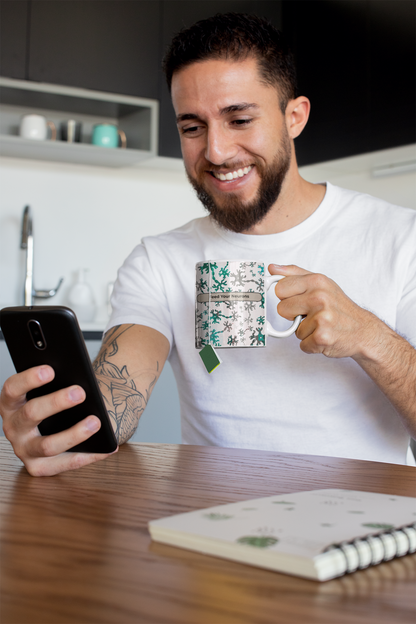 Neuro Pattern Ceramic Mug — Neuron Design Coffee Cup