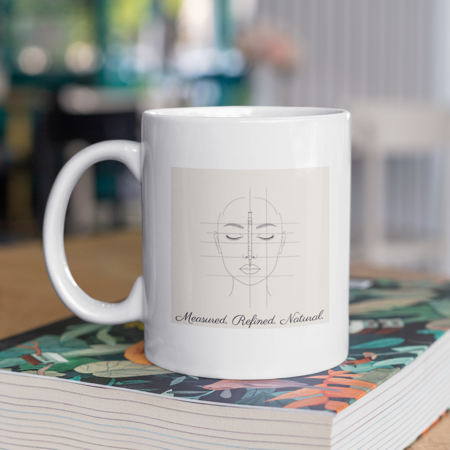 Aesthetic Medical Mug – Minimalist Facial Line Design