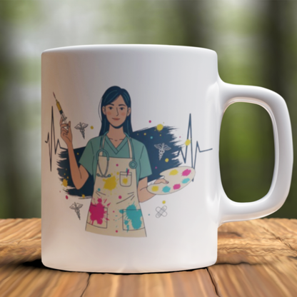 The Art of Care Mug – Multitasking Nurse & Doctor Coffee Cup for Healthcare Professionals