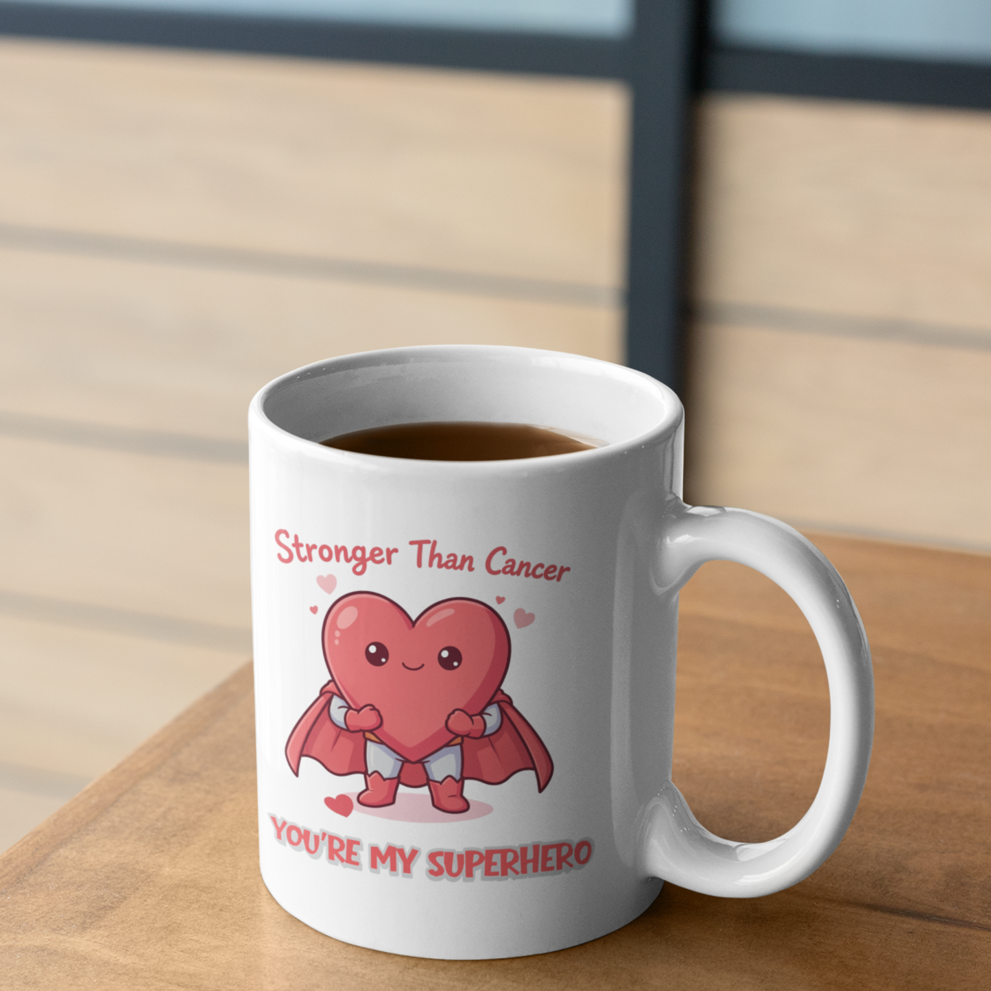 Stronger Than Cancer Mug – Superhero Cancer Support Gift for Survivors & Loved Ones