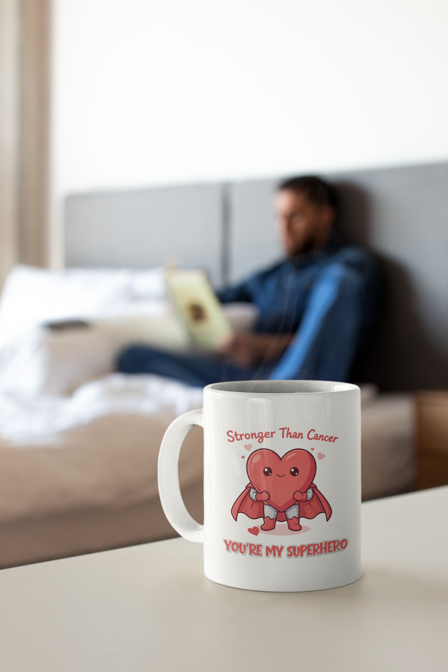 Stronger Than Cancer Mug – Superhero Cancer Support Gift for Survivors & Loved Ones