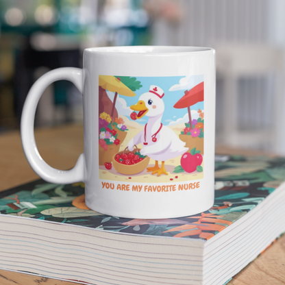 Favorite Nurse Mug – Cute Duck Appreciation Gift