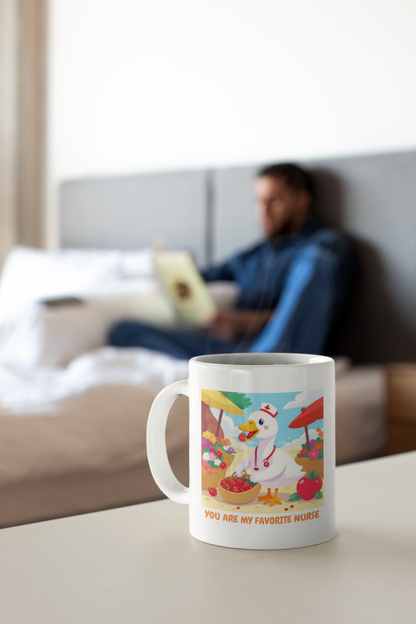 Favorite Nurse Mug – Cute Duck Appreciation Gift