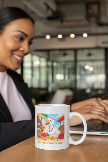 Favorite Nurse Mug – Cute Duck Appreciation Gift