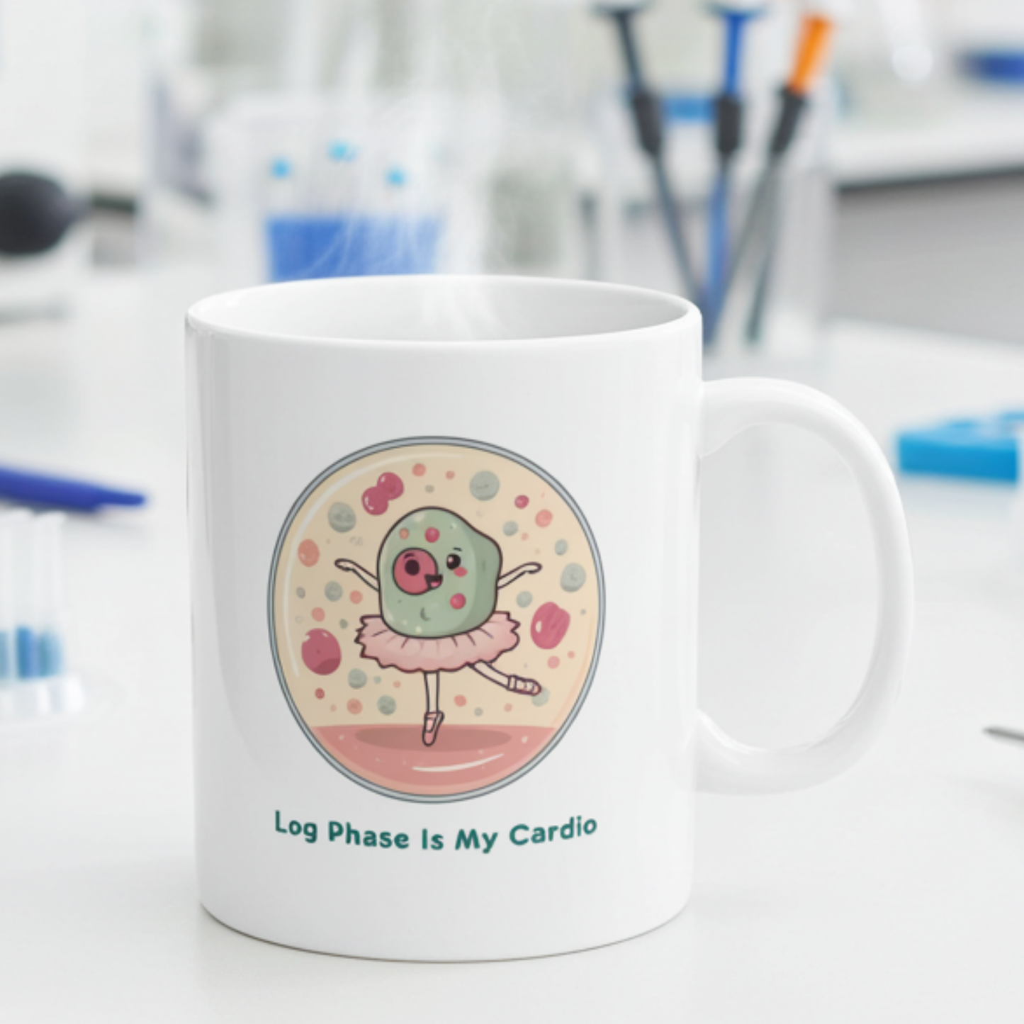 Cell Culture Mug – Log Phase Is My Cardio
