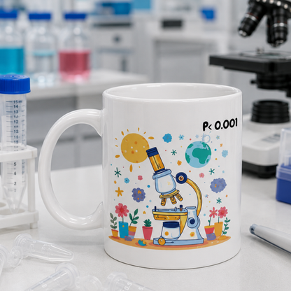 P < 0.001 Experiment Mug – Coffee Powered Science Design