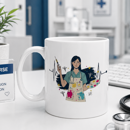 The Art of Care Mug – Multitasking Nurse & Doctor Coffee Cup for Healthcare Professionals
