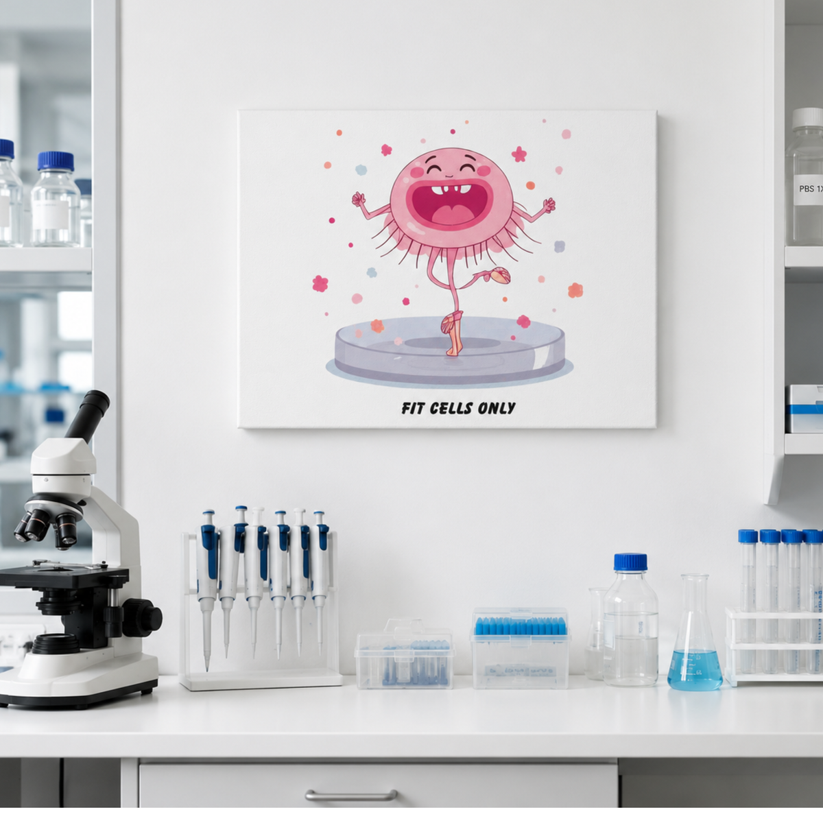 Fit Cells Only Canvas Wall Art