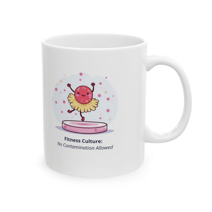 Cell Culture Mug “Fitness Culture: No Contamination Allowed”