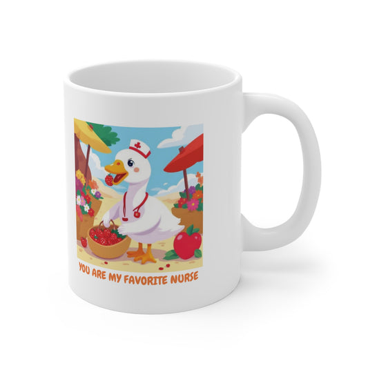 Favorite Nurse Mug – Cute Duck Appreciation Gift