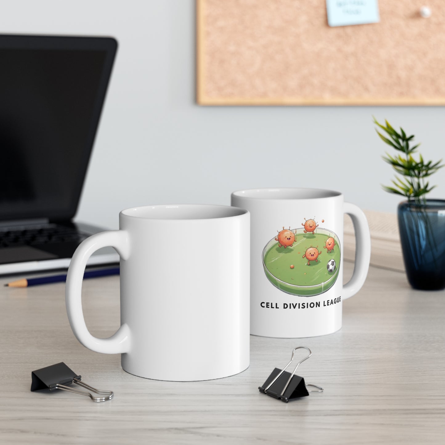 Petri Pitch League Mug – Cute Cell Culture Soccer Coffee Cup for Biology Lovers