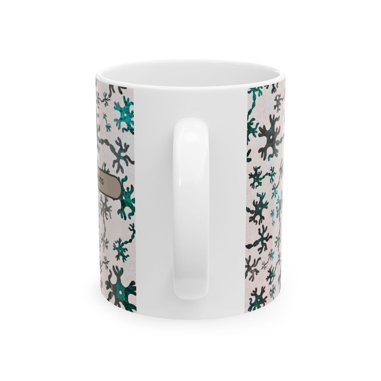 Neuro Pattern Ceramic Mug — Neuron Design Coffee Cup