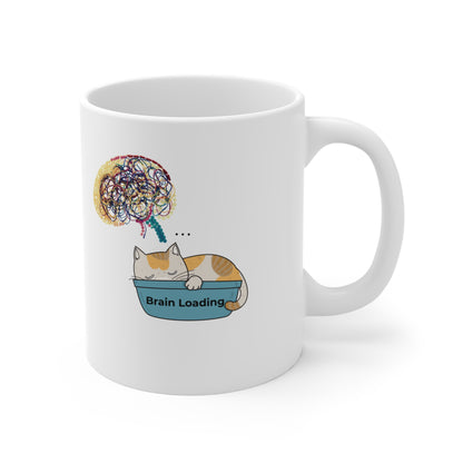 Brain Loading Mug – Neuroscience Cat Coffee Mug