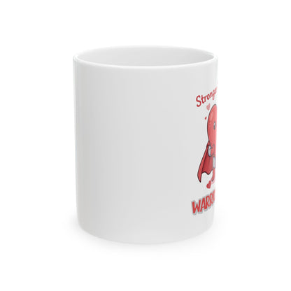 Stronger Than Cancer Warrior Heart Mug – Inspirational Cancer Support Gift for Survivors & Fighters